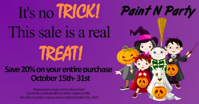 Paint N Party Halloween Sale!